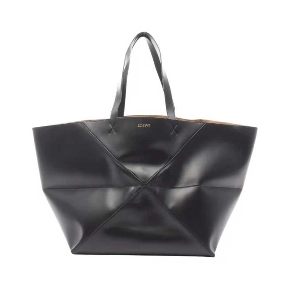 Loewe Puzzlefold Tote Bag Leather Black